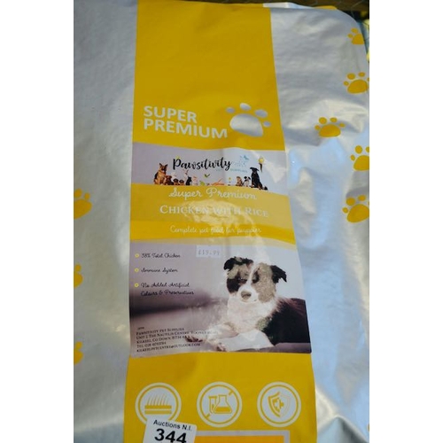 345 - Pawsitivity Super Premium Chicken With Rice 12kg RRP £40