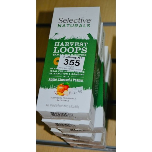 355 - 6 x Selective Natural Harvest Loops Hamster & Small Animal Treat