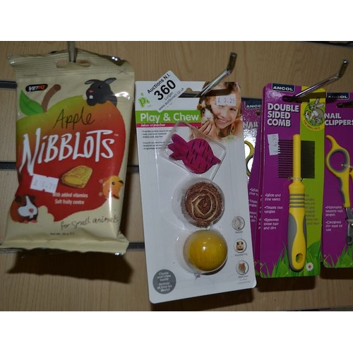 360 - Double Sided Comb, Nail Clippers, Play & Chew + Apple Niblots For Small Animals