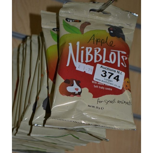 374 - 10 x 30g Apple Niblots For Small Animals