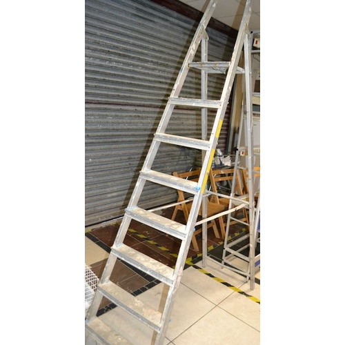 413 - Large Set of 8 Tread Step Ladders