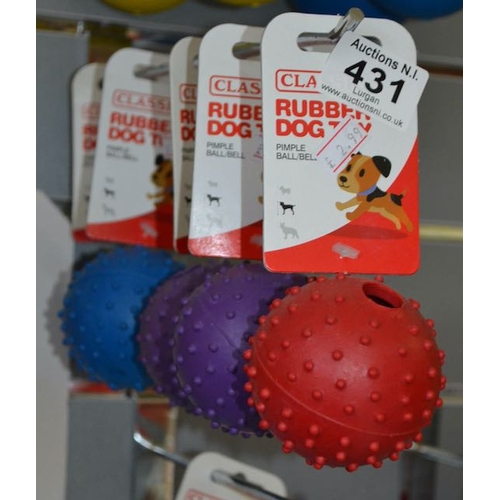 431 - 5x Classic Rubber Pimple Bell Ball