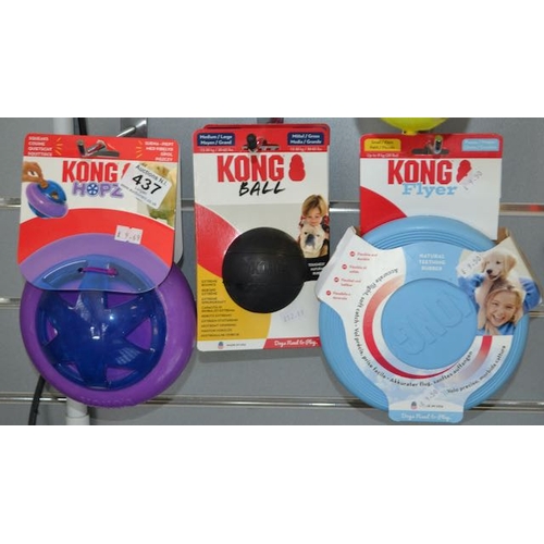 437 - Kong Hopz Toy, 2x Kong Ball + Kong Flyer RRP £45