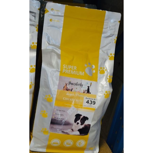 439 - 4x Pawsitivity Super Premium Chicken with Rice 2kg Food Bag RRP £40