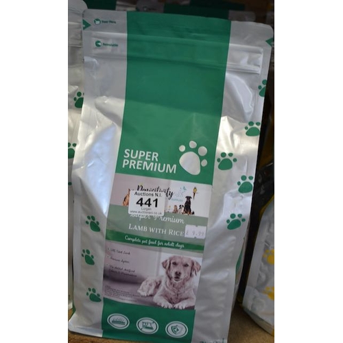 441 - 4x Pawsitivity Super Premium Lamb with Rice 2kg Food Bag RRP £40