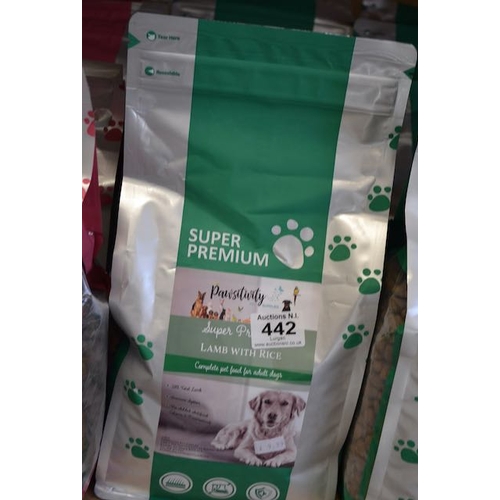 442 - 4x Pawsitivity Super Premium Lamb with Rice 2kg Food Bag RRP £40