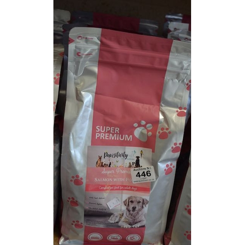 446 - 4x Pawsitivity Super Premium Salmon with Potato 2kg Food Bag RRP £40