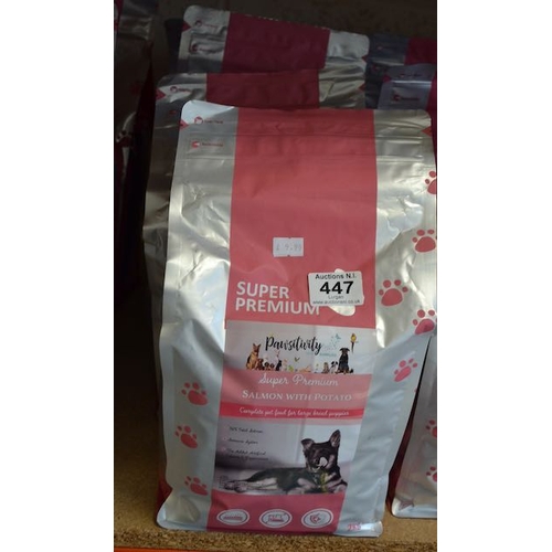 447 - 4x Pawsitivity Super Premium Salmon with Potato 2kg Food Bag RRP £40