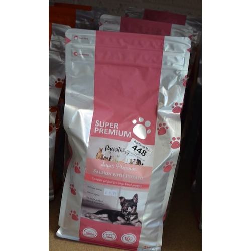 448 - 3x Pawsitivity Super Premium Salmon with Potato 2kg Food Bag RRP £30