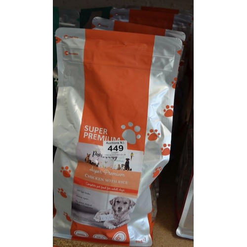 449 - 4x Pawsitivity Super Premium Chicken with Rice 2kg Food Bag RRP £40