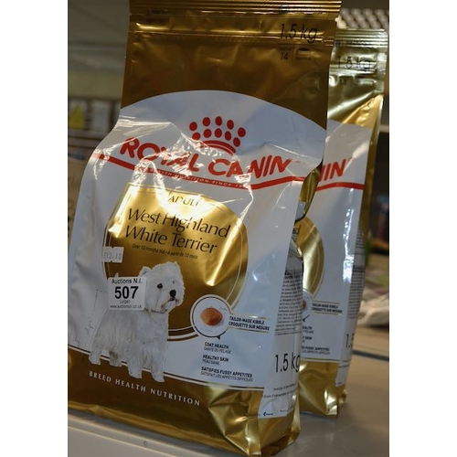 507 - 2x Royal Canin Adult West Highland Terrier 1.5kg Bag RRP £25