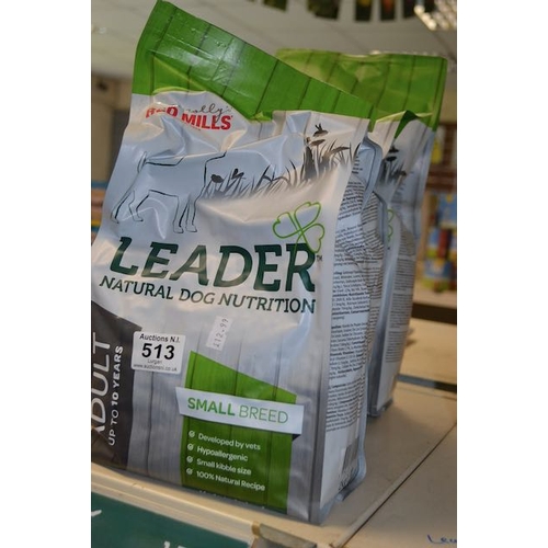 513 - 3x Connolly's Red Mills Leader Natural Dog Nutrition Small Breed 2kg RRP £39