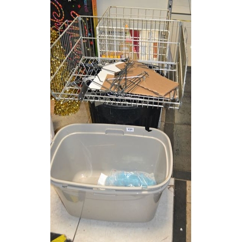 696 - Plastic Bin And Baskets, Tubs Etc