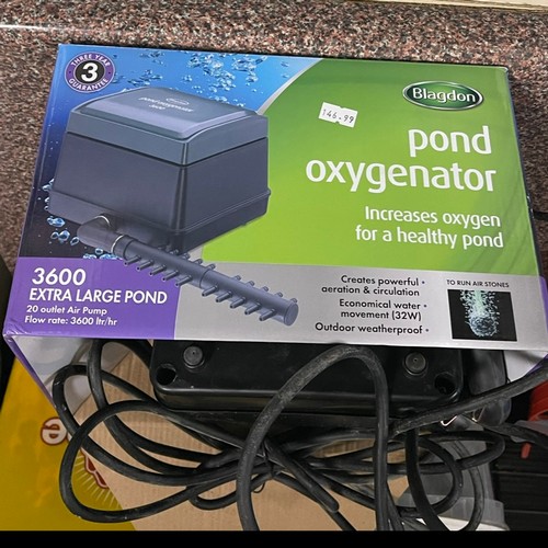 219A - Blagdon Pond Pump Oxygenator 20 Outlet - Used for Few Weeks Only