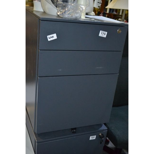 179 - Metal 3 Drawer Filing Cabinet