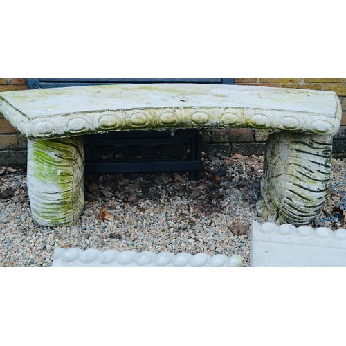 249 - Stone Garden Bench Approx 4'3 x 1'6 x 1'7