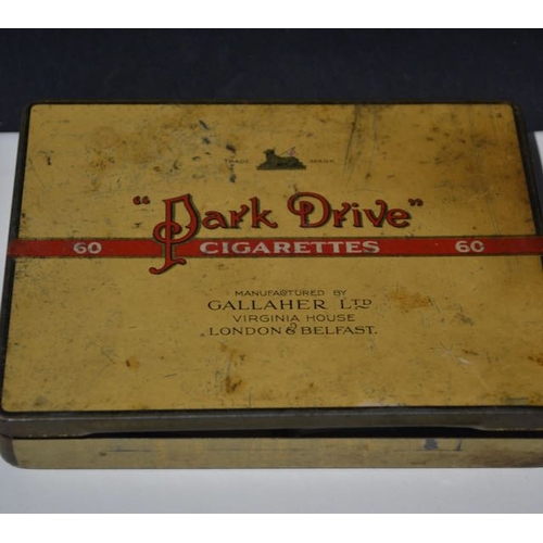 298 - Vintgae Gallaher Ltd Park Drive Cigarette Tin With Cigarette Cards