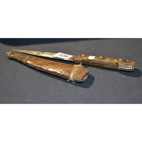 338 - North American Dagger In Wooden Sheath