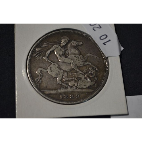 340 - Silver 1889 Crown