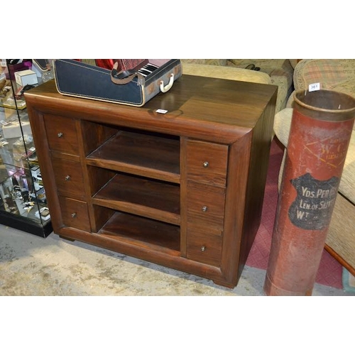 360 - Walnut 6 Drawer, 3 Shelf Dresser