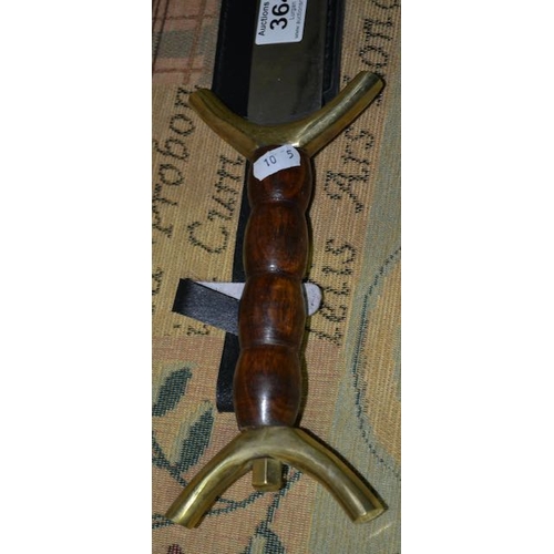 364 - Sword In Sheath With Brass Handled Accents