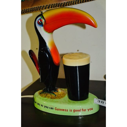 387 - Carltonware Guinness Toucan Lamp GA/2178 With Zookeeper & Animal Shade