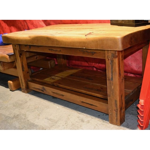 419 - Rustic Live Edge Style Coffee Table - Approx 3'8 x 2'2 x 1'9