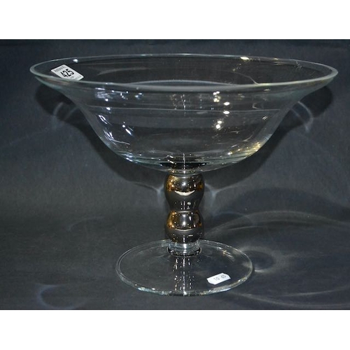 425 - Large Glass Footed Bowl