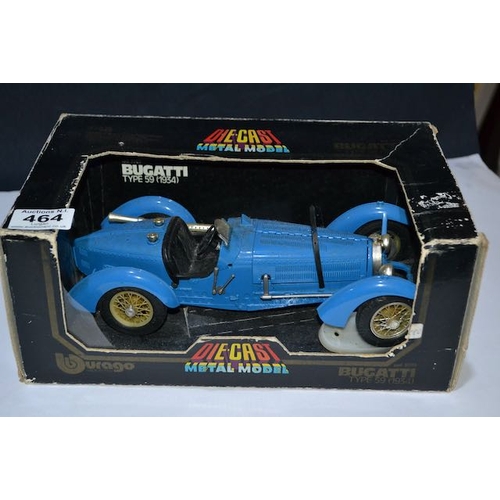 464 - Burago Bugatti Type 59 1934 Model Boxed