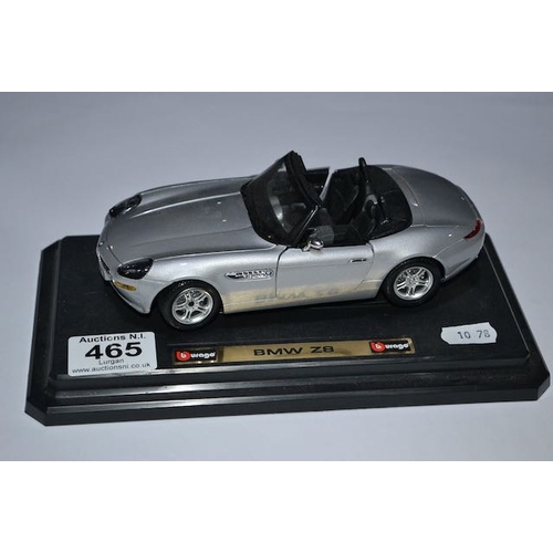 465 - Burago BMW Z8 Mounted Model