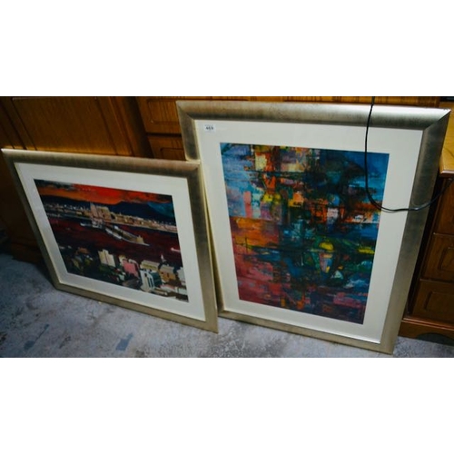 469 - Pair Of Pewter Framed Tuscan Daylight Prints