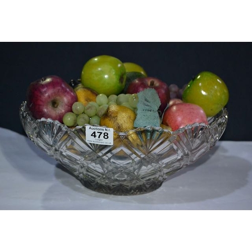 478 - Large Bowl Of Artifical Fruit