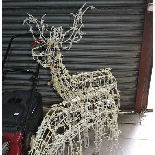 494 - Pair Of Ornamental Metal Reindeer Approx 2'4 & 4'