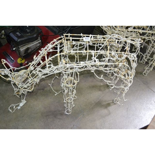 494 - Pair Of Ornamental Metal Reindeer Approx 2'4 & 4'