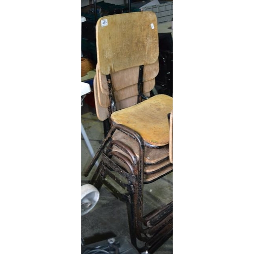 495 - Vintage Scool Chair x 4