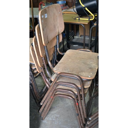 497 - Vintage Scool Chair x 4