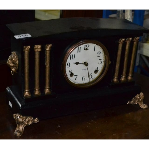 516 - Ornate Gilbert Mantle Clock With Wetsminster Chime - No Glass