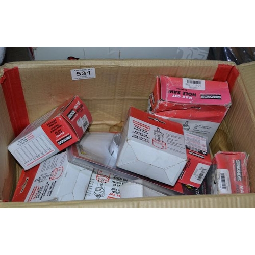 531 - Box Of Hole Saws Etc