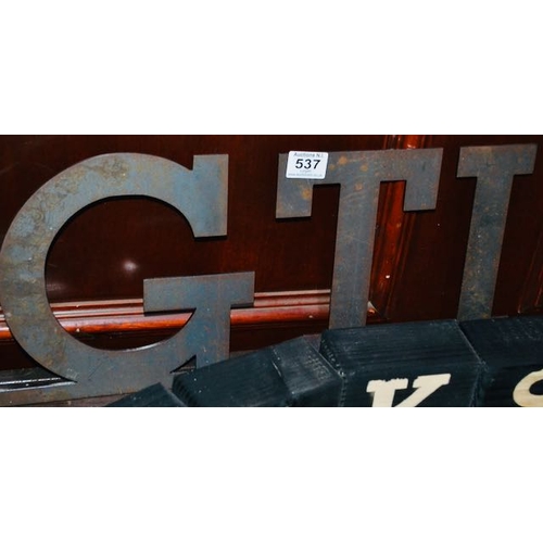 537 - Metal GTI Sign