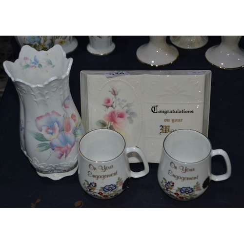 548 - Collectables Incl Anylsey Little Sweetheart Vase & Royal Tara Cups