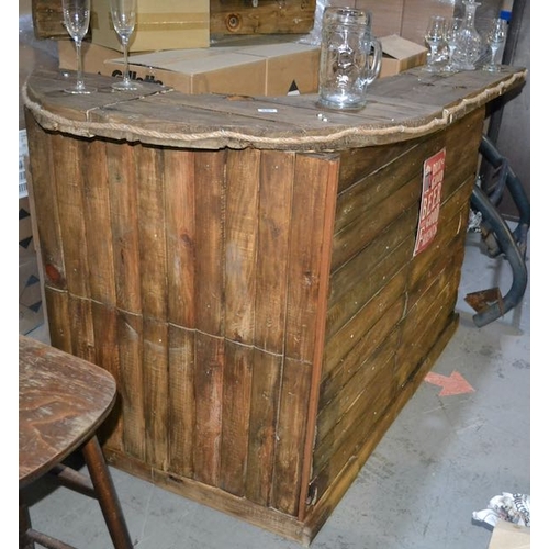 555 - Rustic L Shaped Bar