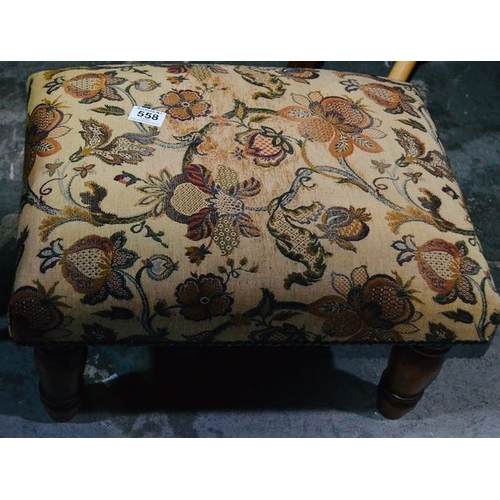 558 - Fabric Footstool