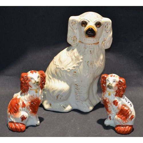 578 - Vintage Mantle Dog x 3