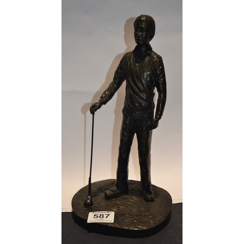 587 - Bronzed Figurine - Jeanie Rynheart First Tee