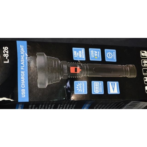 595 - USB Charge Flashlight - Boxed