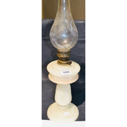 598 - Large Glass Based Oil Lamp