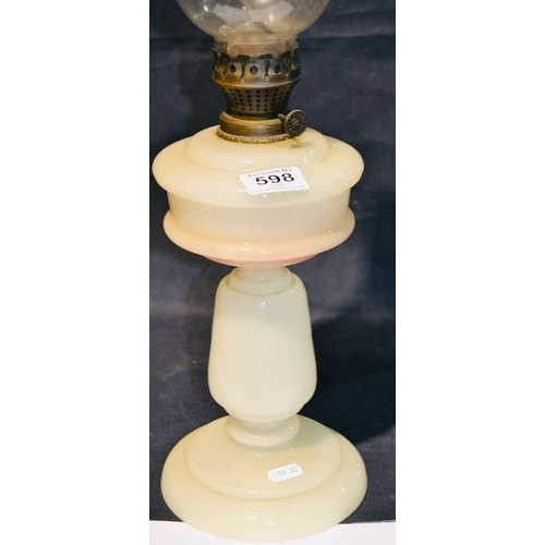 598 - Large Glass Based Oil Lamp