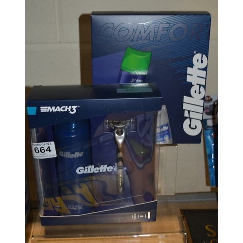 664 - Gillette Mach3 Gift Set + Gillette Shave Gel Gift Set