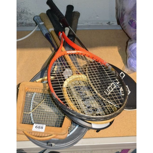 688 - Lot Of Sports Rackets