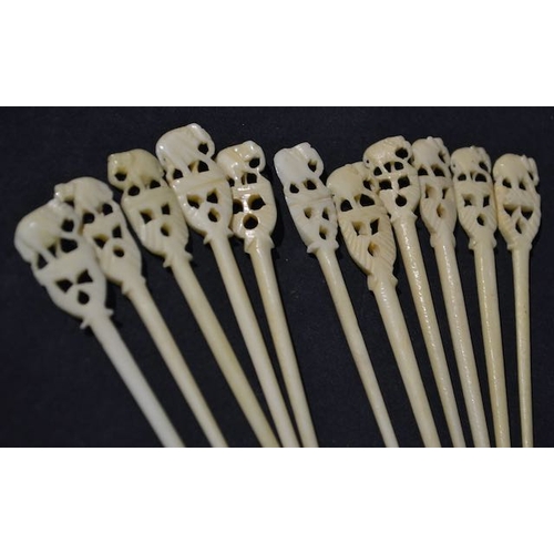 331A - Quantity Of Ornate Bone Toothpicks